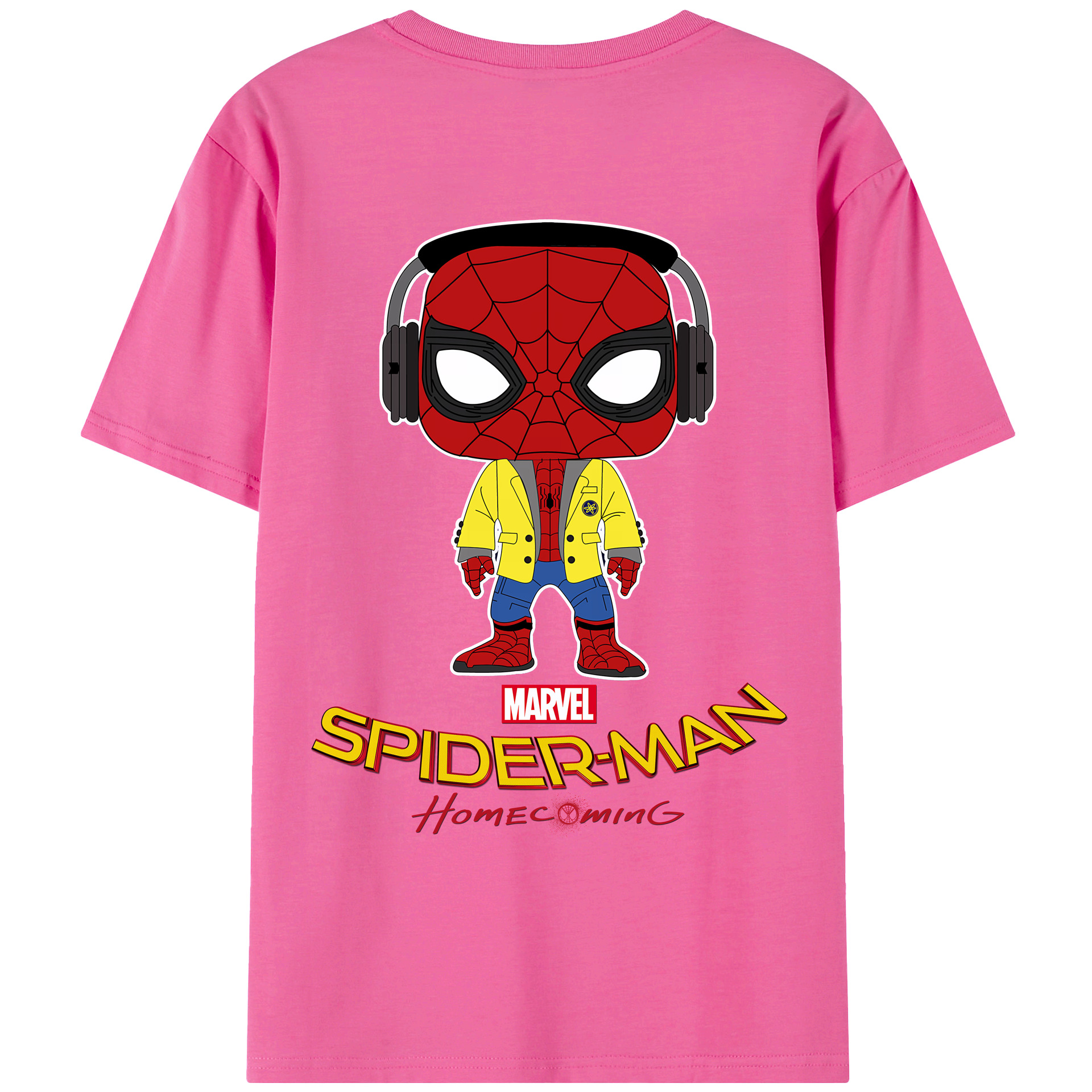 （画像用） Spider Man スパイダーマン レディース半袖Tシャツ(バックプリント)